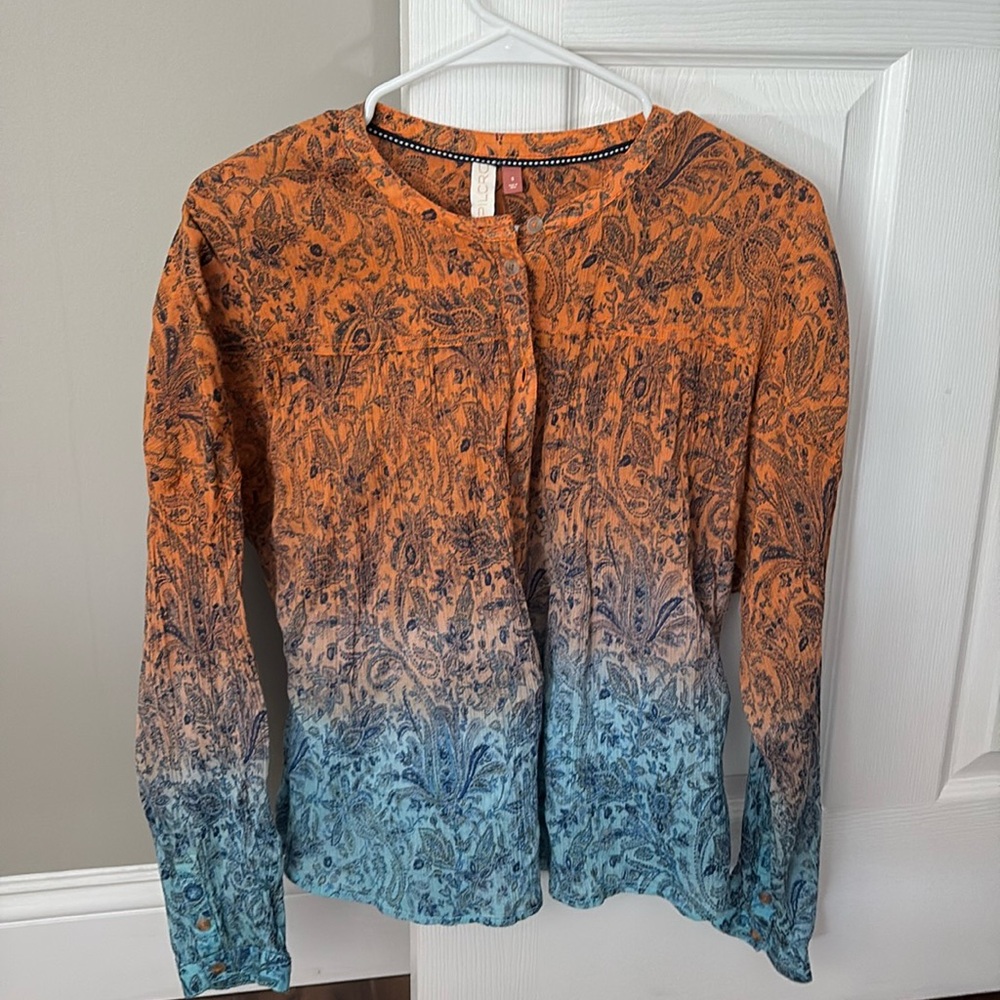 Pilcro Anthropologie button down shirt umbre
